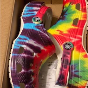 Men’s size 9/ Women’s size 11 Tie Dye Crocs
